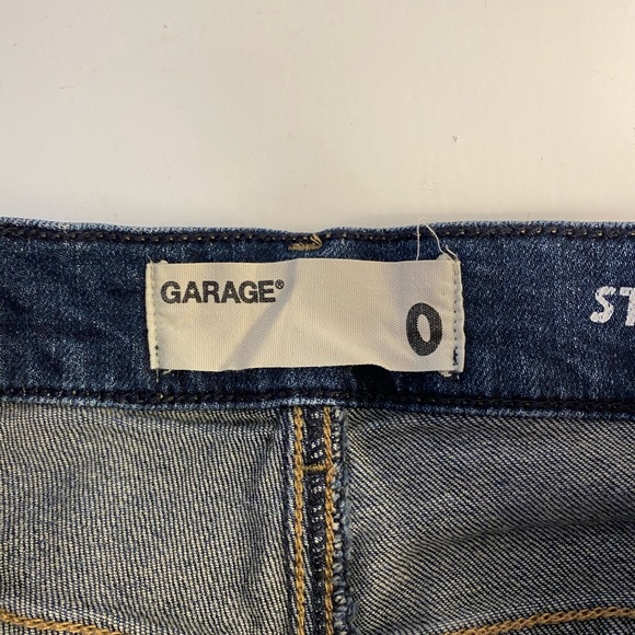 High Waist Stretch Garage Denim Short - Picture 3 of 3
